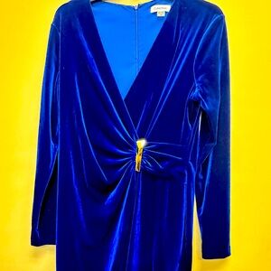 Calvin Klein royal blue velvet  dress